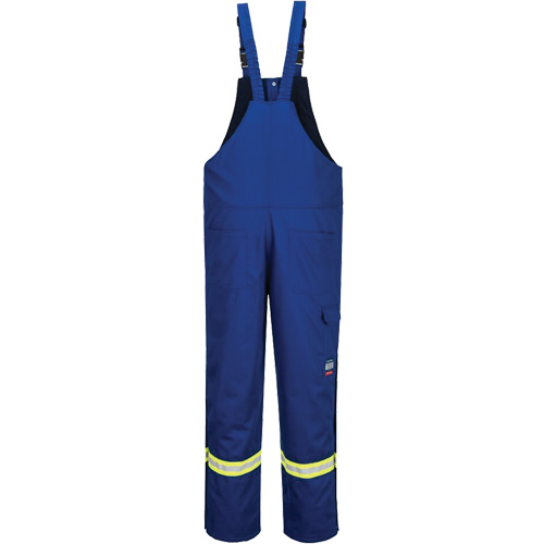 Bizflame&reg; 88/12 Insulated Bib Pants, Cotton/Nylon, Small, Blue Nia-Chem Ltd.