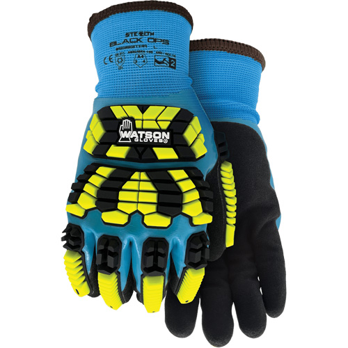9393TPR Stealth Black Ops Winter Impact Gloves, Small, Foam Latex Palm, Knit Wrist Cuff Nia-Chem Ltd.