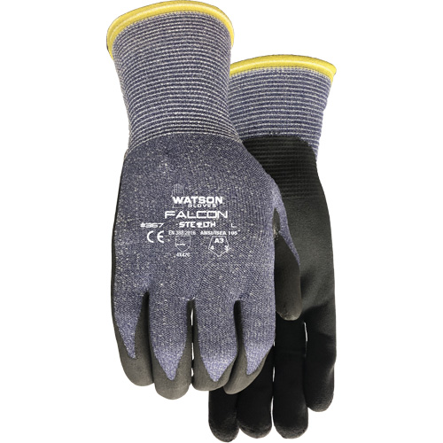 367 Stealth Falcon Cut Resistant Gloves, Size Small, 15 Gauge, Foam Nitrile Coated, Glass Fibre/HPPE/Nylon/Spandex Shell, ASTM ANSI Level A3/EN 388 Level C Nia-Chem Ltd.