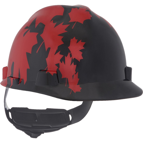 Specialty V-Gard&reg; Hard Hat, Ratchet Suspension, Black/Red Nia-Chem Ltd.