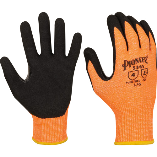 Gants r&eacute;sistants &agrave; la coupe compatibles avec les &eacute;crans tactiles, Taille Petit, Calibre 13, Rev&ecirc;tement Nitrile, Enveloppe en Polyester/PEHP, ASTM ANSI niveau A5 Nia-Chem Ltd.