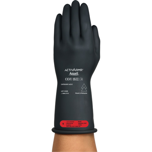 Gants &eacute;lectriques isol&eacute;s ultra l&eacute;gers ActivArmr RIG R011BUL, ASTM classe 0, Taille 9, 11" lo Nia-Chem Ltd.