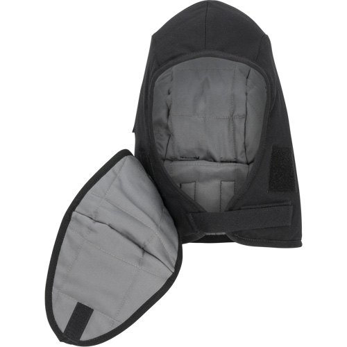 Pioneer 766A Flame-Resistant Quilted Hard Hat Liner with Detachable Mouthpiece, Black/Grey, Cotton/FR-Tech&reg;/Modacrylic/Nylon Nia-Chem Ltd.