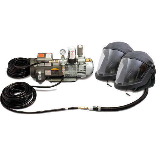 Syst&egrave;me de casque et de protection respiratoire &agrave; adduction d'air DEFENDER pour 2 travailleur Nia-Chem Ltd.