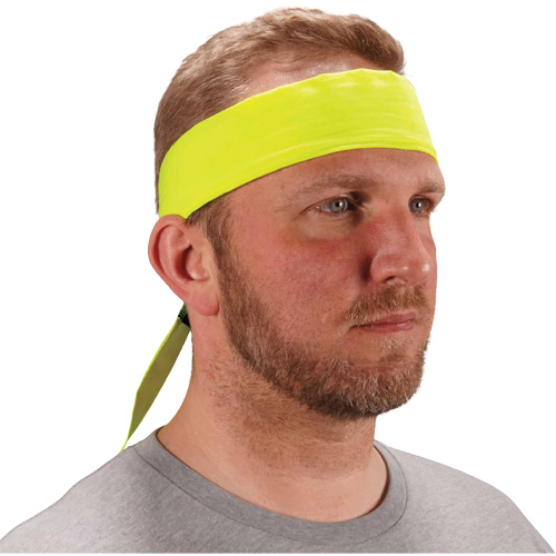 Chill-Its 6702 Cooling Headband with Embedded Polymers & Tie Closure, High Visibilty Lime-Yellow Nia-Chem Ltd.
