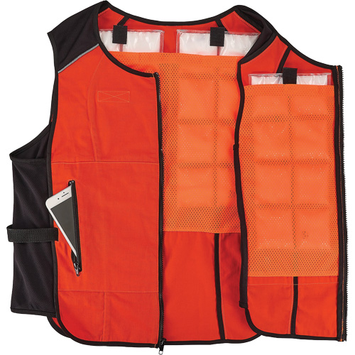 Chill-Its 6260 Lightweight Phase Change Cooling Vest with Rechargeable Packs, 2X-Large/3X-Large, Orange Nia-Chem Ltd.