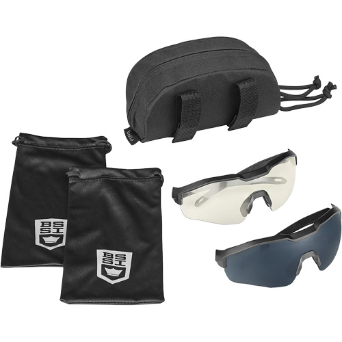 Ensemble de cache-œil pour lunettes de s&eacute;curit&eacute; MY6, Lentille Transparent/Fum&eacute;e, Antibu&eacute;e/Anti-&eacute;gratignures, ANSI Z87+ Nia-Chem Ltd.