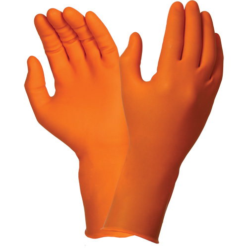 TOUCHNTUFF 93-800 Disposable Gloves, 10/9.5, Latex/Neoprene/Nitrile, 23.6-mil, Powder-Free, Orange Nia-Chem Ltd.