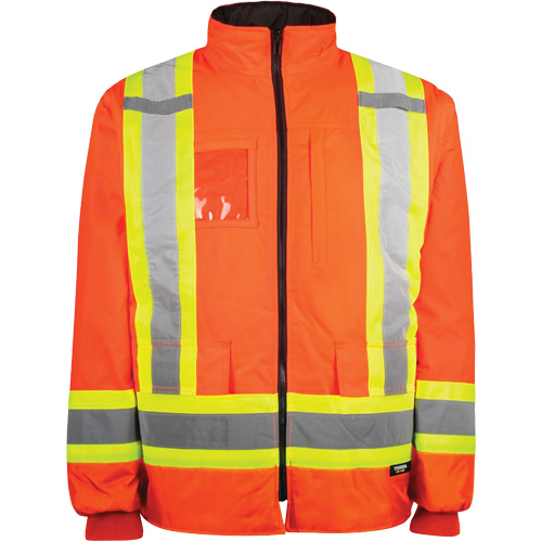High-Visibility 7-in-1 Jacket, Polyester, High Visibility Orange, Small Nia-Chem Ltd.