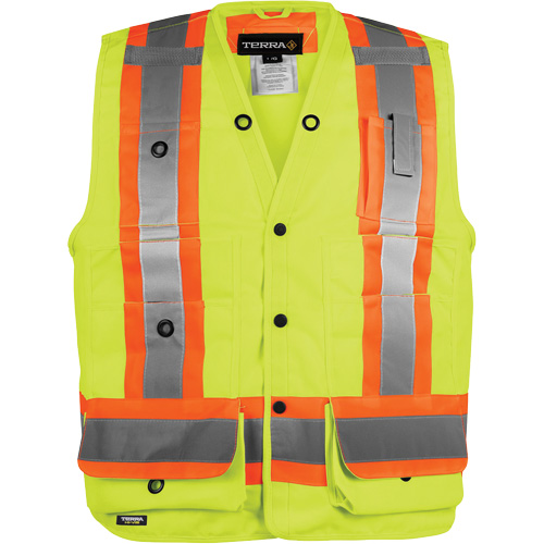 High-Visibility Surveyor's Vest, High Visibility Orange, Small, Polyester Nia-Chem Ltd.