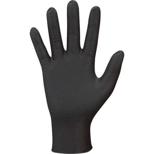 Gants jetables 709B PyraGrip, 10/T-Grand, Nitrile, 8 mils, Sans poudre, Noir Nia-Chem Ltd.