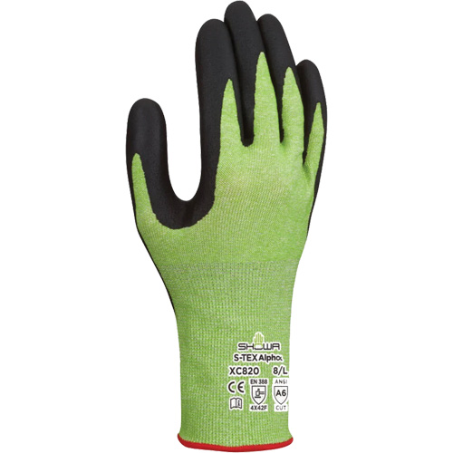 Gants r&eacute;sistants &agrave; la coupe S-TEX Alpha XC820, Taille 2T-Grand/10, Calibre 18, Rev&ecirc;tement Nitrile micromousse, Enveloppe en Tungst&egrave;ne, ASTM ANSI niveau A6/EN 388 niveau F Nia-Chem Ltd.