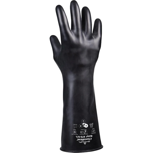 Gants r&eacute;sistants &agrave; l'acide 879, Taille T-Grand/10, 14" lo, Caoutchouc butyle, 28 mils Nia-Chem Ltd.