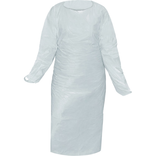 Blouse CoverMe avec passe-pouces, Taille unique, Blanc, Poly&eacute;thyl&egrave;ne Nia-Chem Ltd.