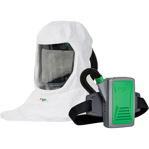 T-Link Respirator with Bump Cap, Breathing Tube, Belt-Mount & PX5 PAPR, Loose Fitting Hood & Faceshield, Lithium-Ion Battery Nia-Chem Ltd.