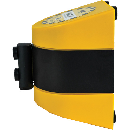 HAZLOK Safety Barrier System, Plastic, Magnetic Mount, 30', Black and Yellow Tape Nia-Chem Ltd.