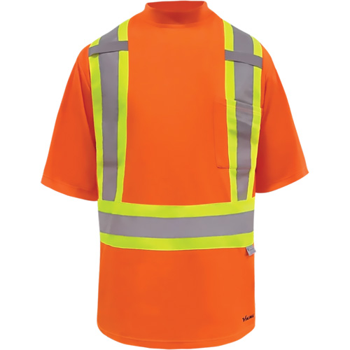 Viking&reg; Safety Bamboo Lined T-shirt, Polyester, Large, High Visibility Orange Nia-Chem Ltd.