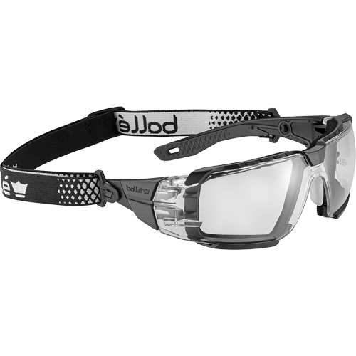 RUSH+ 2.0 XP M/L Safety Glasses with Black & Grey Frame, Clear Lens, Anti-Fog/Anti-Scratch, ANSI Z87+ Nia-Chem Ltd.