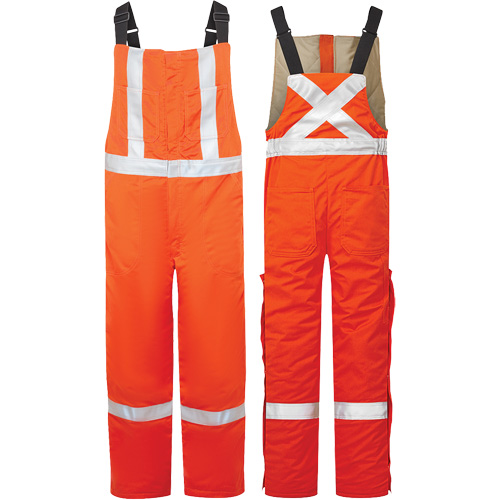 Avenger 9 oz High-Visibility Insulated Bib Pants, Style 525, Men's, X-Large, Orange Nia-Chem Ltd.