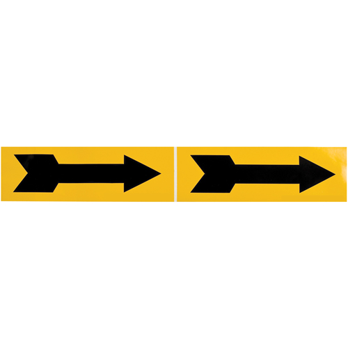 Arrow Pipe Marker, Self-Adhesive, 2-1/4" H x 7" W, Black on Yellow Nia-Chem Ltd.