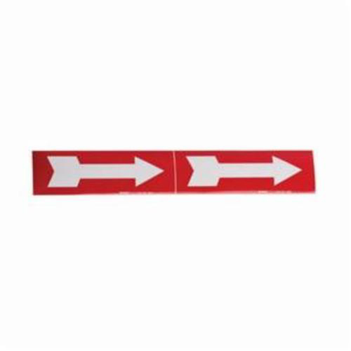 Marqueurs de tuyau avec fl&egrave;ches, Autocollant, 2-1/4" h x 7" la, Blanc/rouge Nia-Chem Ltd.