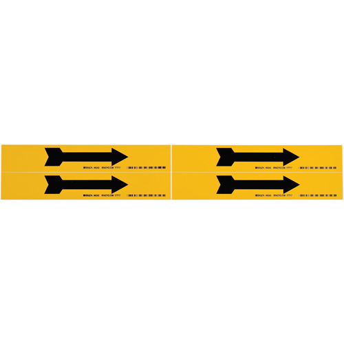 Arrow Pipe Marker, Self-Adhesive, 1-1/8" H x 7" W, Black on Yellow Nia-Chem Ltd.