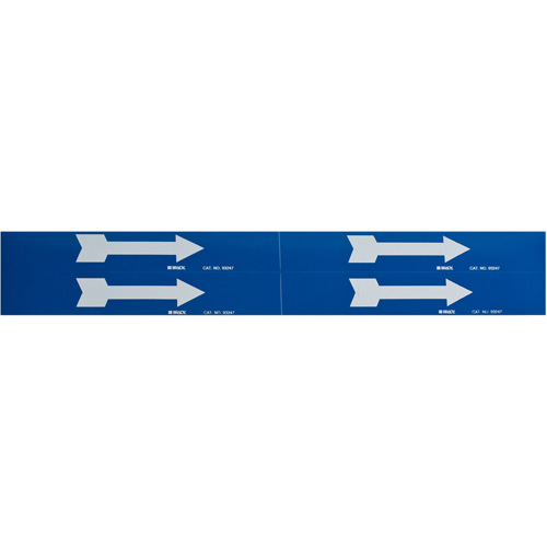 Arrow Pipe Markers, Self-Adhesive, 1-1/8" H x 7" W, White on Blue Nia-Chem Ltd.