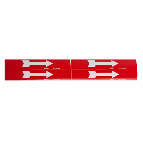 Marqueur de tuyau  Arrow, Autocollant, 1-1/8" h x 7" la, Noir sur jaune Nia-Chem Ltd.