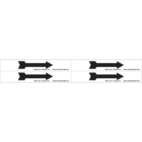 Marqueur de tuyau  Arrow, Autocollant, 1-1/8" h x 7" la, Noir sur blanc Nia-Chem Ltd.