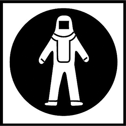 Right to Know Pictogram Labels - Full Protection Suit, Vinyl, Sheet, 5/8" L x 3/4" W Nia-Chem Ltd.