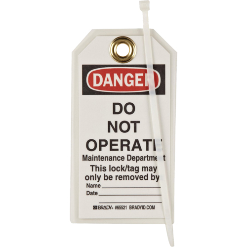 Lockout Tags, Plastic, 3" W x 5-1/2" H, English Nia-Chem Ltd.