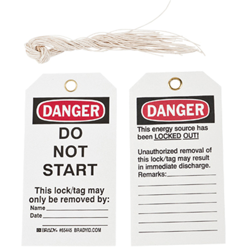 Lockout Tags, Plastic, 3" W x 5-3/4" H, English Nia-Chem Ltd.