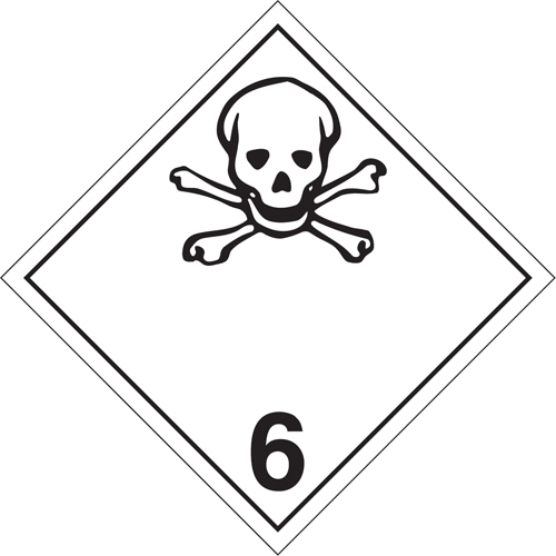 Toxic Materials TDG Placard, Plastic Nia-Chem Ltd.