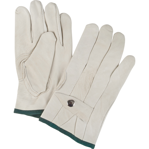Gants de cordeur d'usage standard, Moyen, Paume Cuir fleur de vache Nia-Chem Ltd.