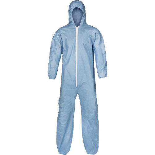 Pyrolon&reg; Plus 2 FR Coveralls, Small, Blue, FR Treated Fabric Nia-Chem Ltd.