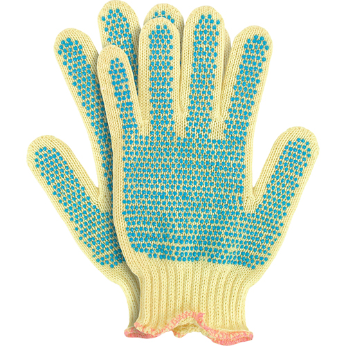 Gants en tricot avec pois, Taille Petit/7, Calibre 7, Rev&ecirc;tement PVC, Enveloppe en Kevlar, ANSI/ISEA 105 niveau 2 Nia-Chem Ltd.