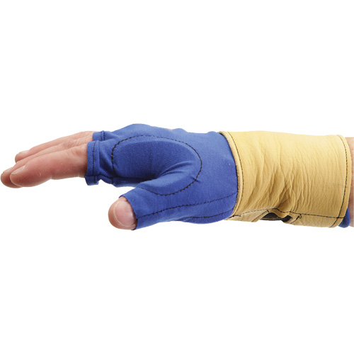 Fingerless Glove Liner with Wrist Restrainer, Size X-Small, Poly-Cotton Palm Nia-Chem Ltd.