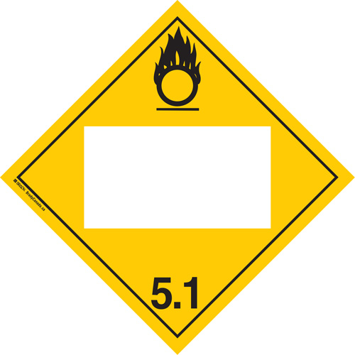 Plaque-&eacute;tiquette TMD oxidant, Vinyle adh&eacute;sif Nia-Chem Ltd.