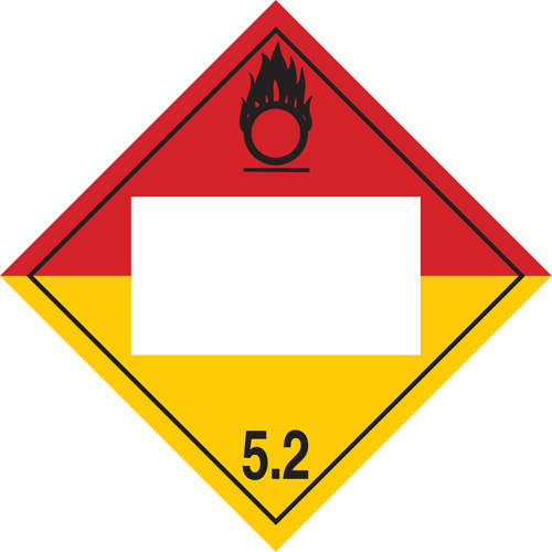 Plaque-&eacute;tiquette TMD peroxyde organique, Plastique Nia-Chem Ltd.