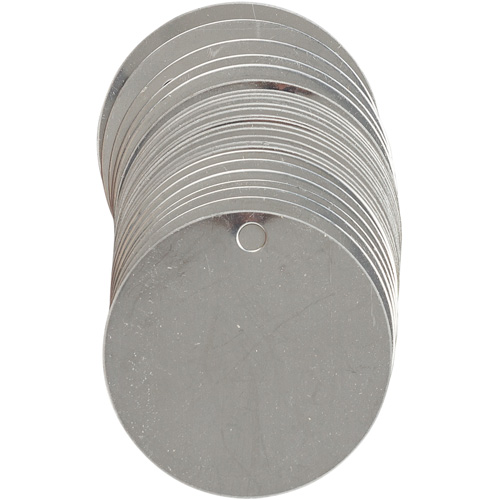 Blank Write-On Valve Tags, Stainless Steel, 2" dia Nia-Chem Ltd.