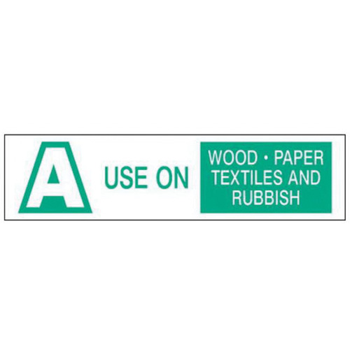 "A Use on Wood Paper Textiles and Rubbish" Labels, 6" L x 1-1/2" W, Green on White Nia-Chem Ltd.