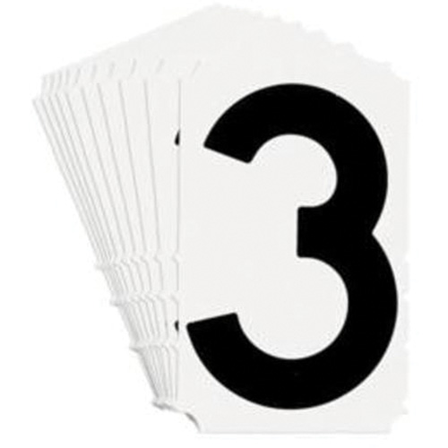 Quick-Align&reg; Individual Gothic Number and Letter Labels, 3, 4" H, Black Nia-Chem Ltd.