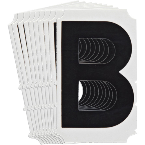 &eacute;tiquettes de lettres et chiffres gothiques individuels Quick-Align, B, 4" h, Noir Nia-Chem Ltd.