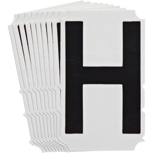 Quick-Align&reg;Individual Gothic Number and Letter Labels, H, 4" H, Black Nia-Chem Ltd.