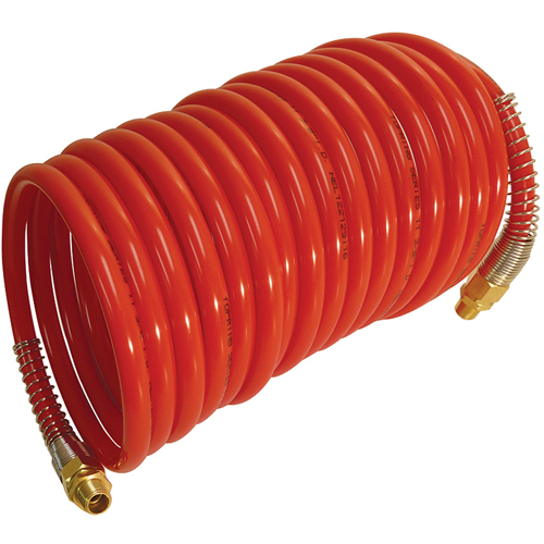 Maxpro Self-Storing Nylon Air Hoses With Fittings, Air, 1/4" ID x 12.5' L, Nylon, 200 PSI at 23 °C Nia-Chem Ltd.
