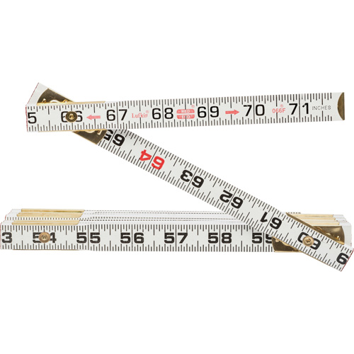 R&egrave;gle plate Red End, 6' lo, Bois Nia-Chem Ltd.