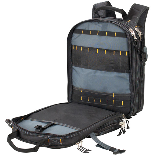 75-Pocket Tool Backpacks, 13" L x 17-1/2" W, Black, Nylon Nia-Chem Ltd.