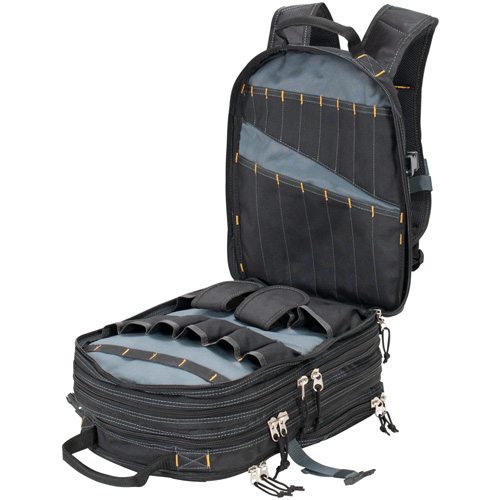 75-Pocket Tool Backpacks, 13" L x 17-1/2" W, Black, Nylon Nia-Chem Ltd.