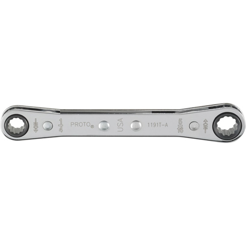 Double Box Ratcheting Wrench, 12 Point, 1/4" x 5/16", Polished Finish Nia-Chem Ltd.