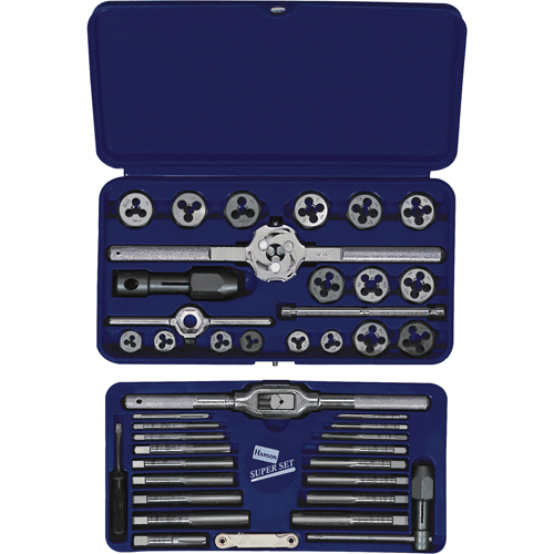 Jeu de tarauds et fili&egrave;res hexagonales m&eacute;triques Hanson, 25 Morceaux Nia-Chem Ltd.